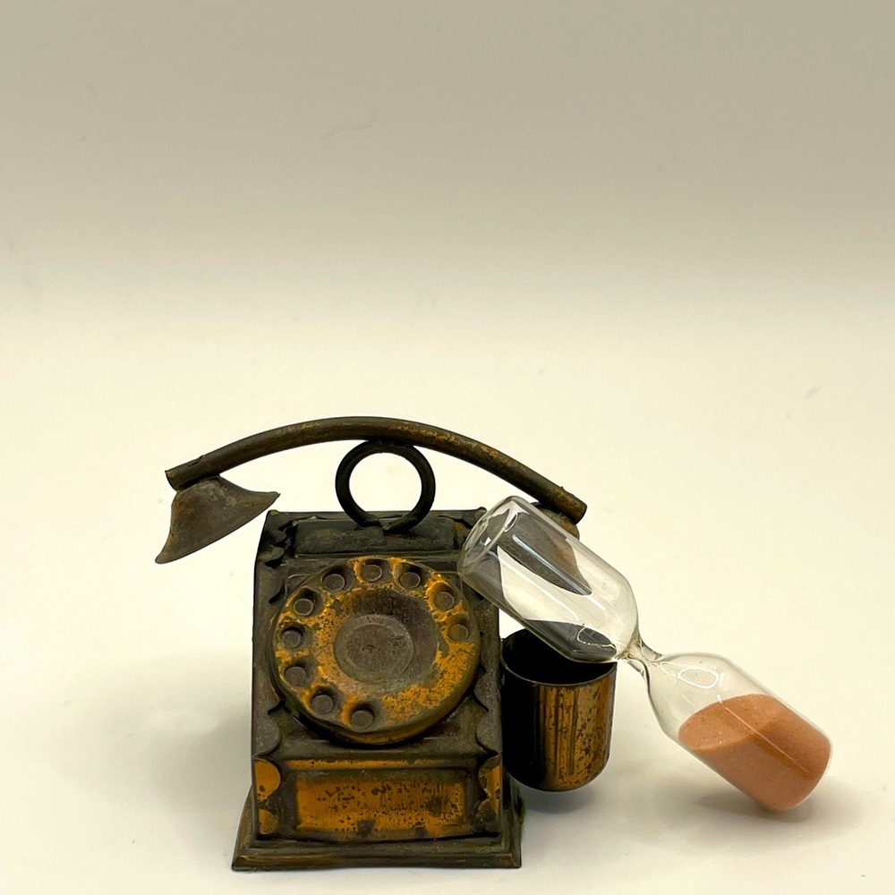 Vintage Miniature 2 inch Telephone Timer Mid Century Modern